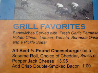 Grill Favorites section of menu