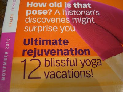 Articles on front of Yoga Journal