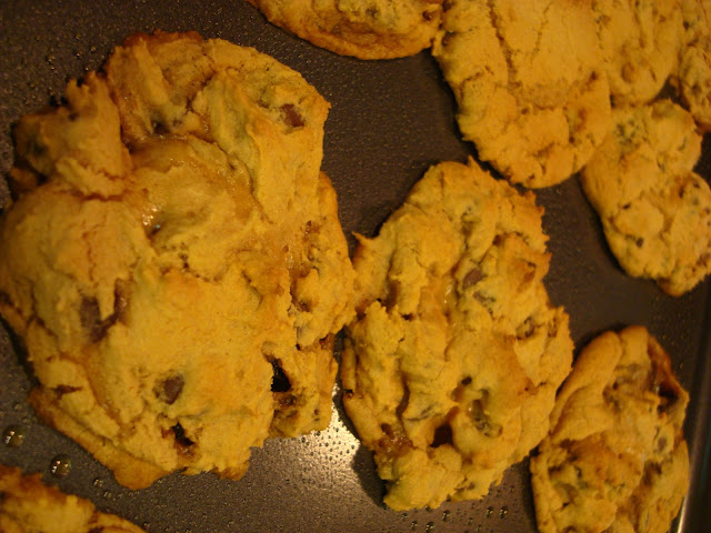 Row of cookies on baking sheet