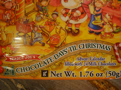 Advent Calendar saying 24 Chocolate Days' Til Christmas
