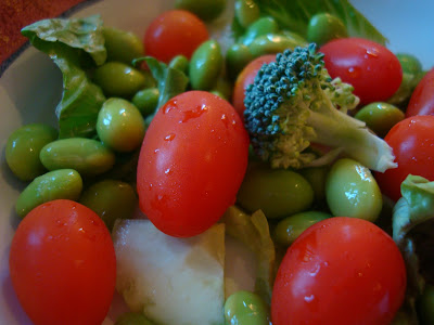 Close up of Edamame Salad