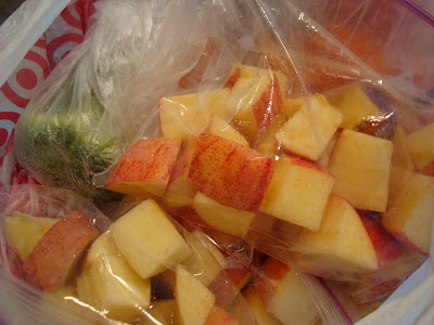 Bag of diced apples