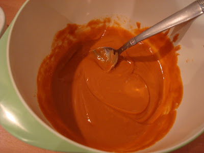 Melted butterscotch mixture with vanilla added