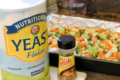 Cheezy Vegetable Bake before cooking with yeast flakes
