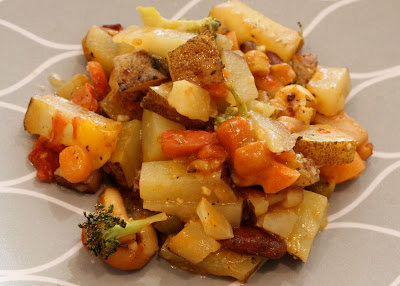 Plated Cheezy Vegetable Bake