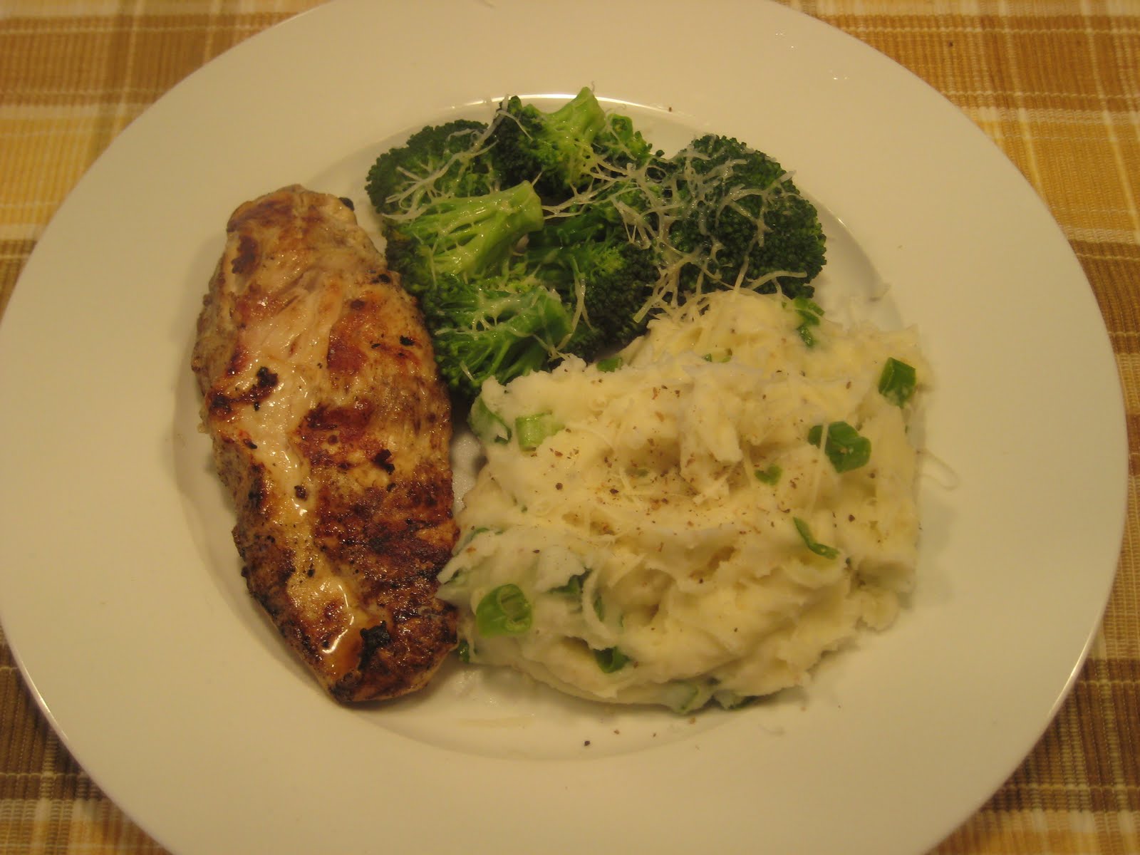 Dinner with the Welches Grilled Chicken with Parmesan Mashed Potatoes
