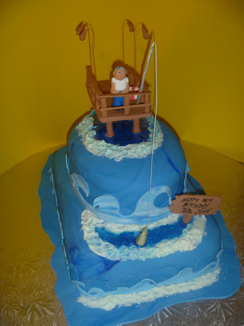 Juan's Fishing Dock 80th Birthday Cake