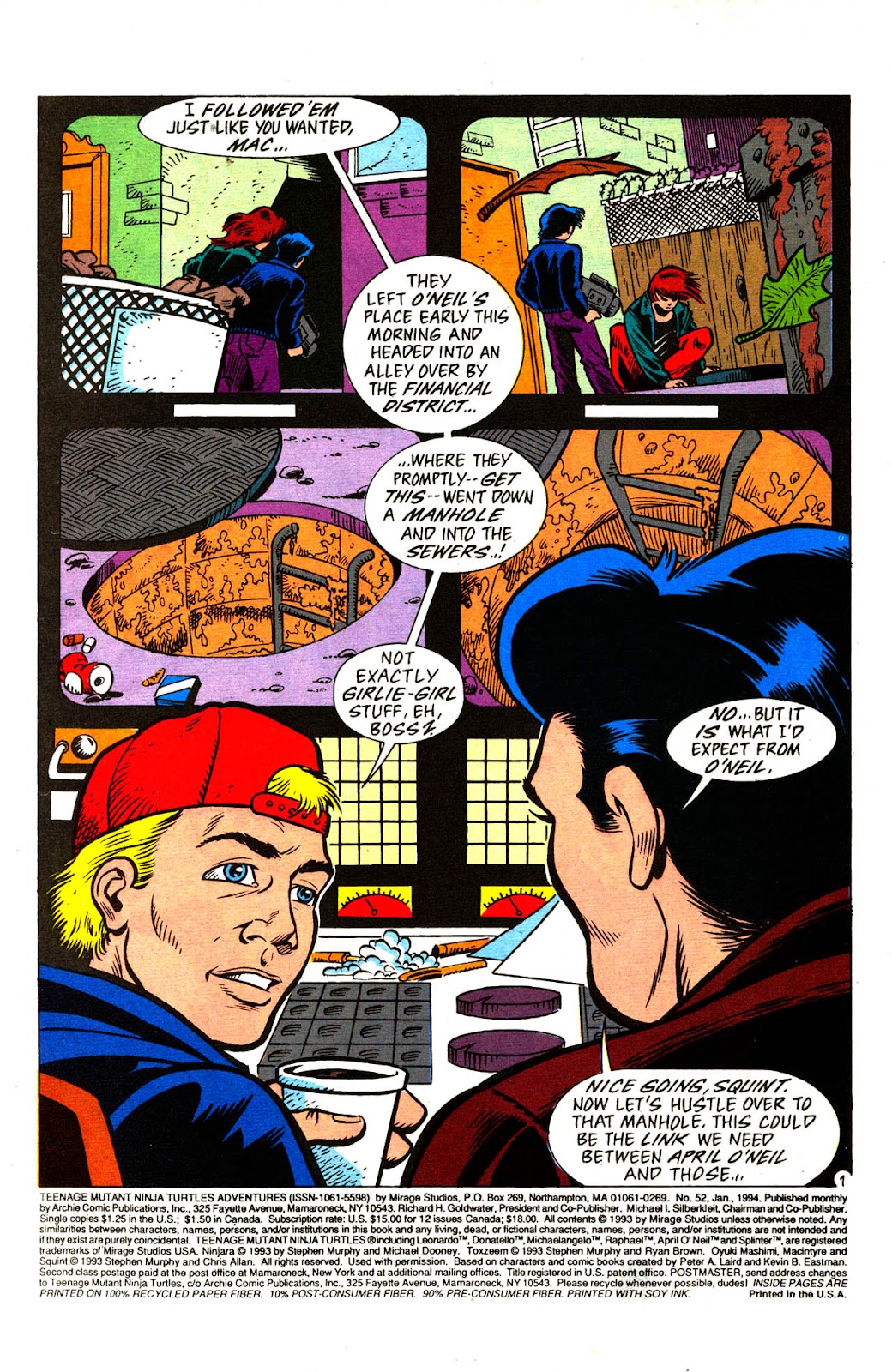 Teenage Mutant Ninja Turtles Adventures (1989) issue 52 - Page 3