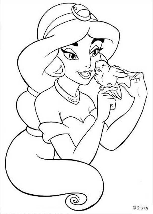 Disney Princes Coloring Pages " Jasmine