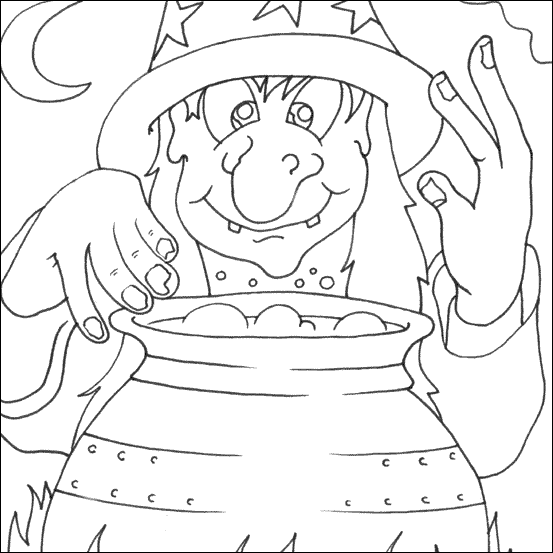 simple witch coloring pages - photo #2