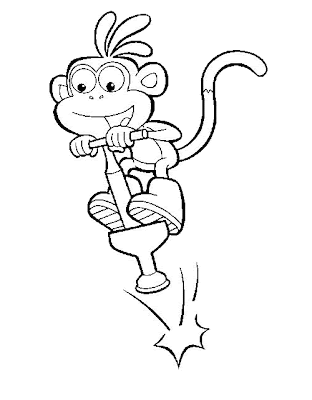 Transmissionpress Boots Monkey Animal Dora Explorer Coloring Pages