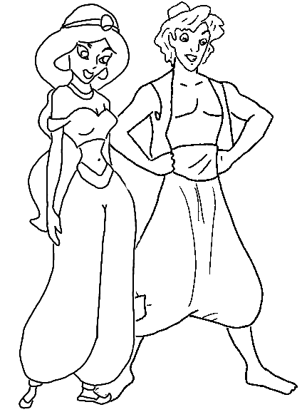 aladdin coloring pages