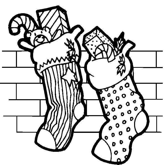 Christmas Stocking Coloring Pages title=