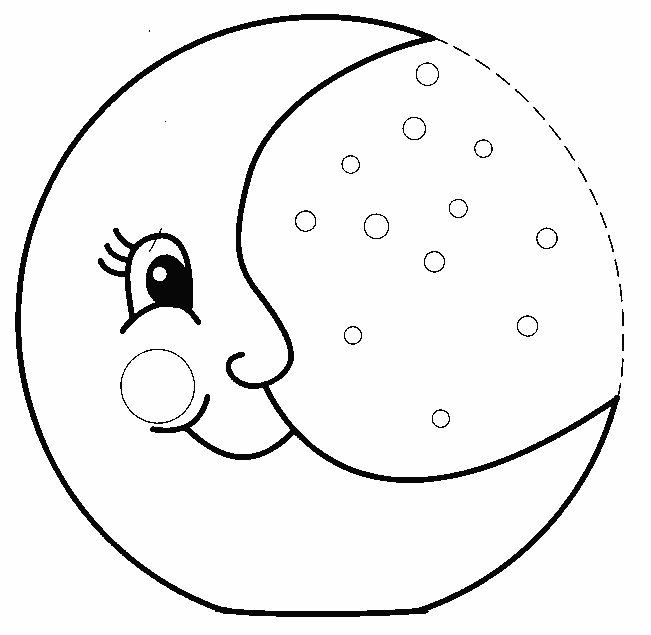 moon coloring pages for children - photo #1