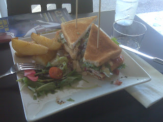 Pedazo de sandwich en el natural fusion