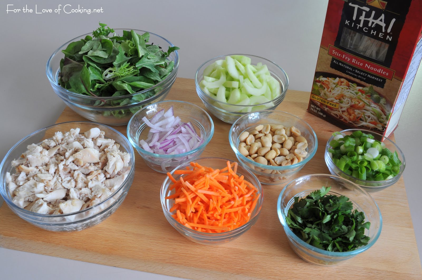 Chicken Rice Noodle Salad with Peanuts and Spicy Lime Vinaigrette For