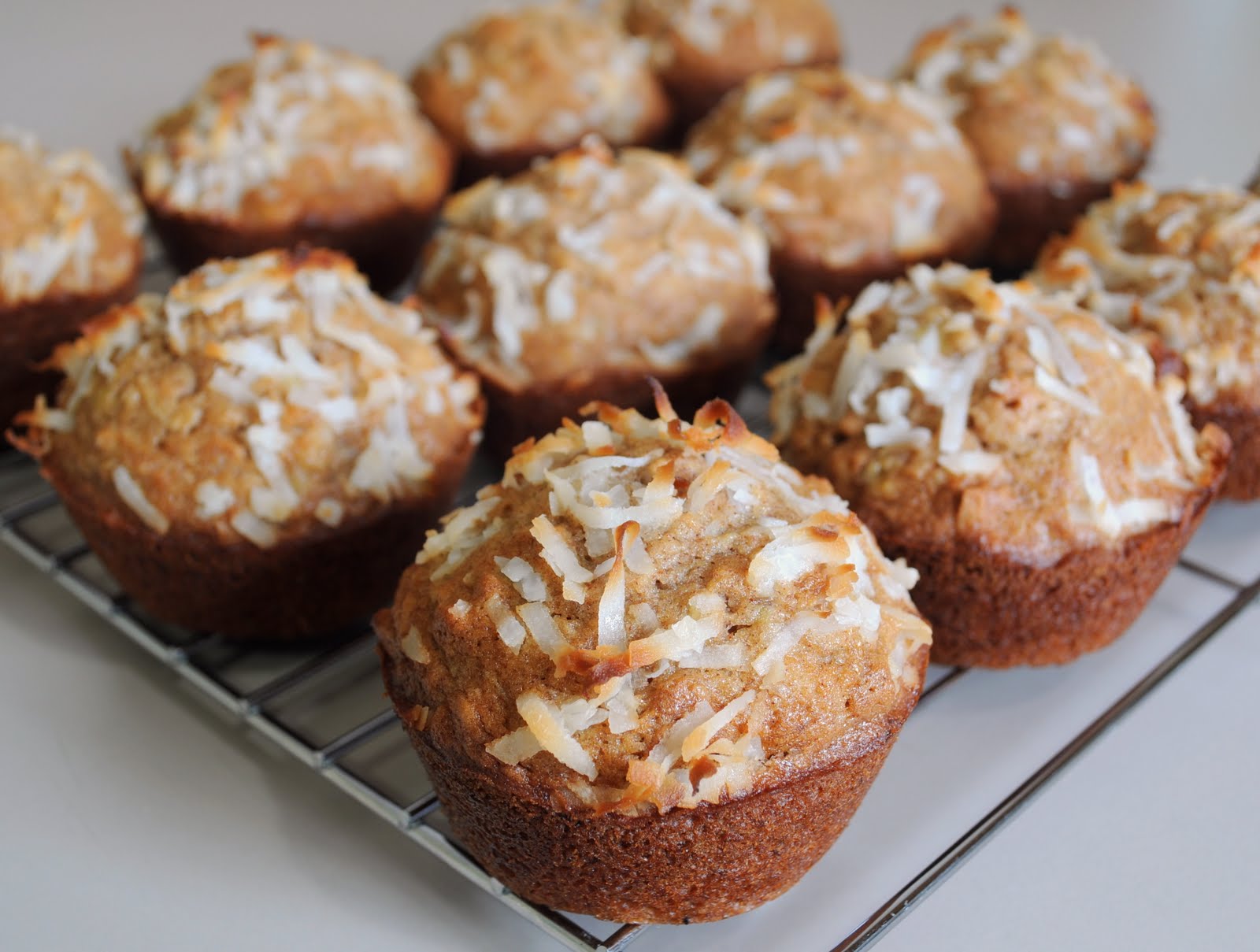 Banana, Coconut, and Pineapple Muffins | For the Love of Cooking