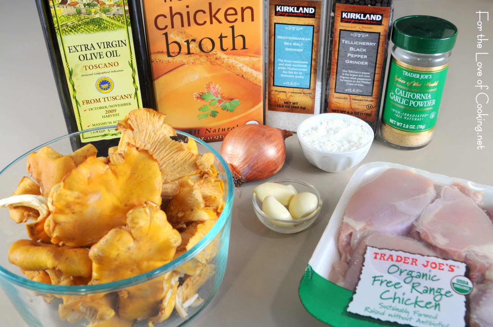 Chicken Thighs with Chanterelle Mushroom Sauce For the Love of Cooking