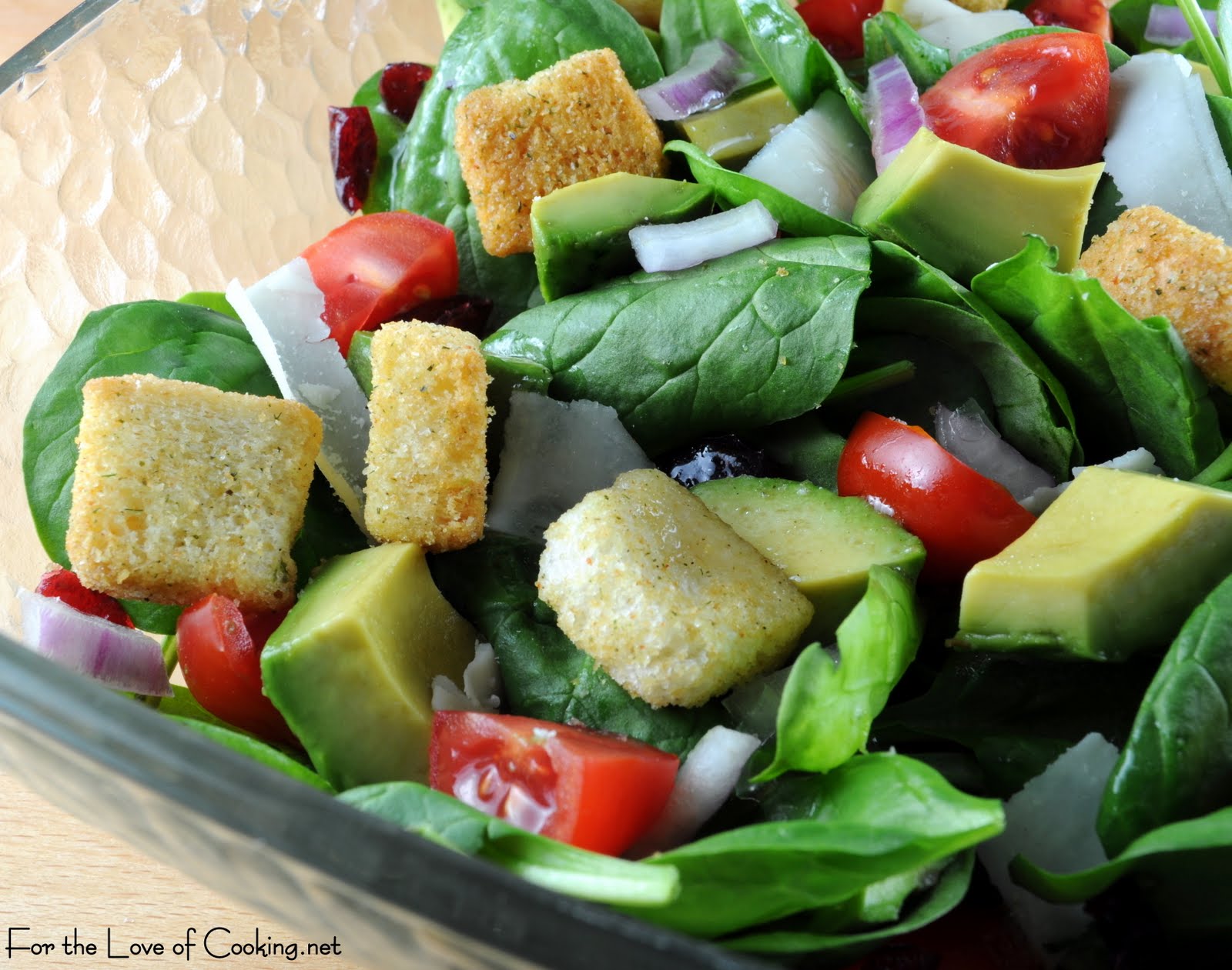 Spinach and Avocado Salad For the Love of Cooking