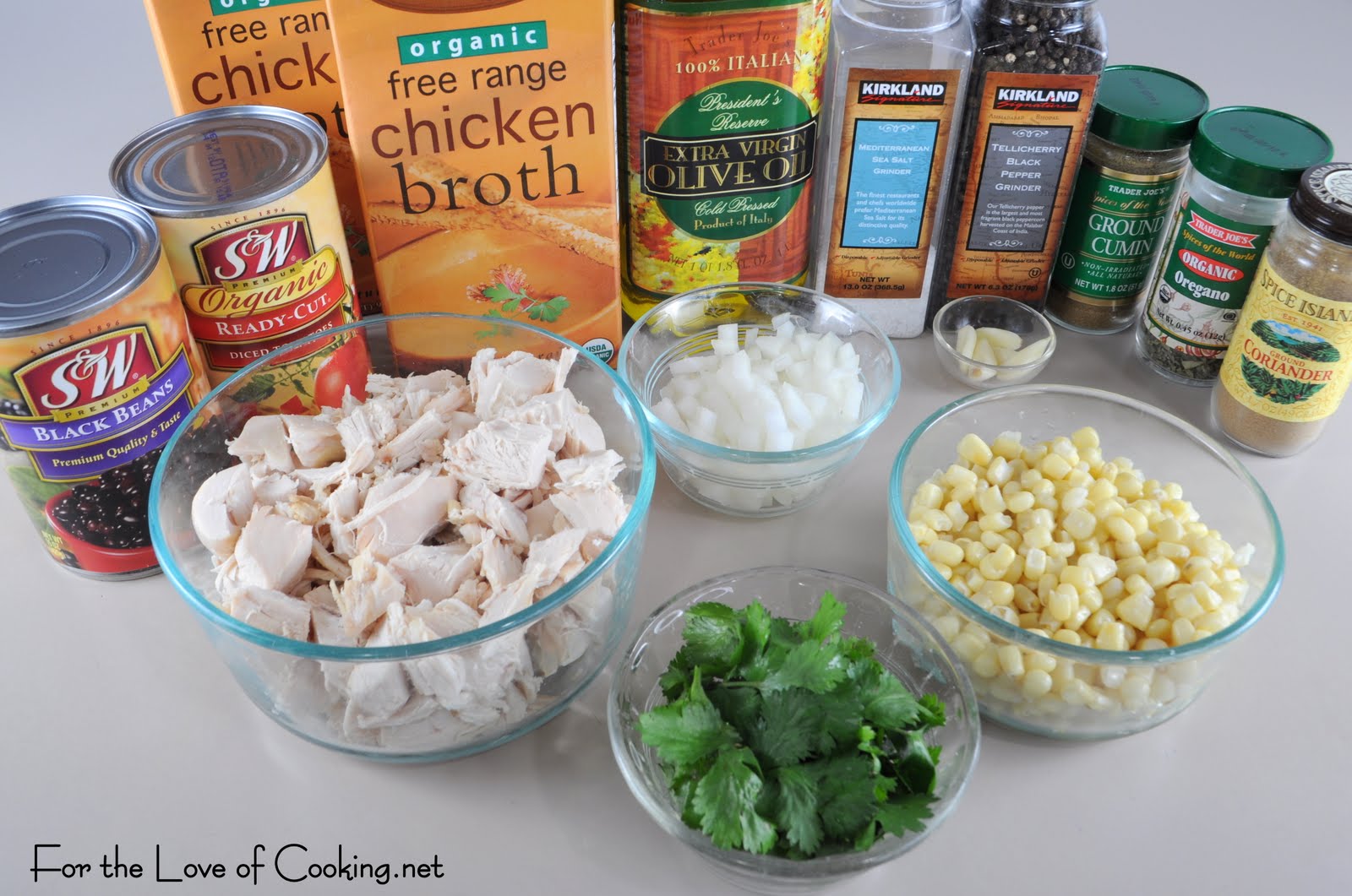 Southwestern Chicken Soup with Black Beans and Corn For the Love of