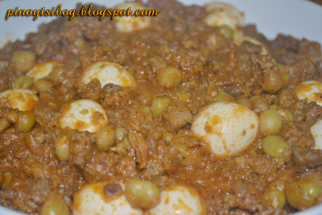Pinoy Tsibog Ground Beef with Quail Eggs