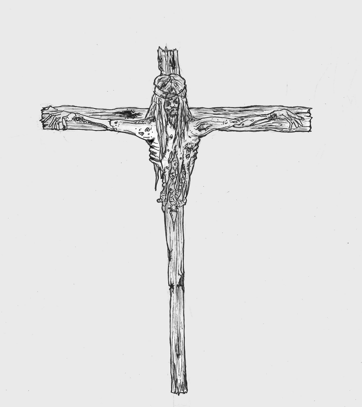 Иисус на кресте эскиз тату
