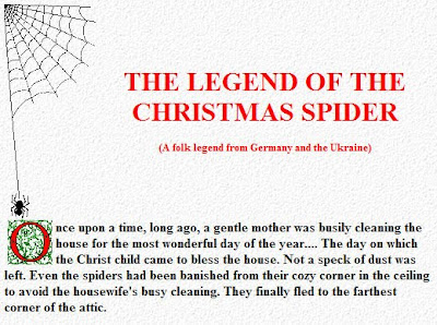 Content in a Cottage: Folk Legend About The Christmas Spider