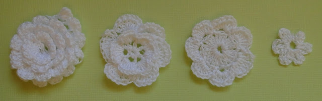 flores en ganchillo para scrap