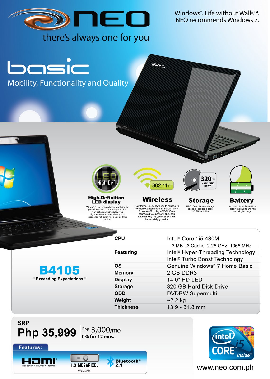 NEO Notebooks BASIC Series Cebu Launching, follows EDGE and ÉLAN