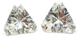 Loose Cubic Zirconia white color triangle shape stones China Wholesale and Supplier