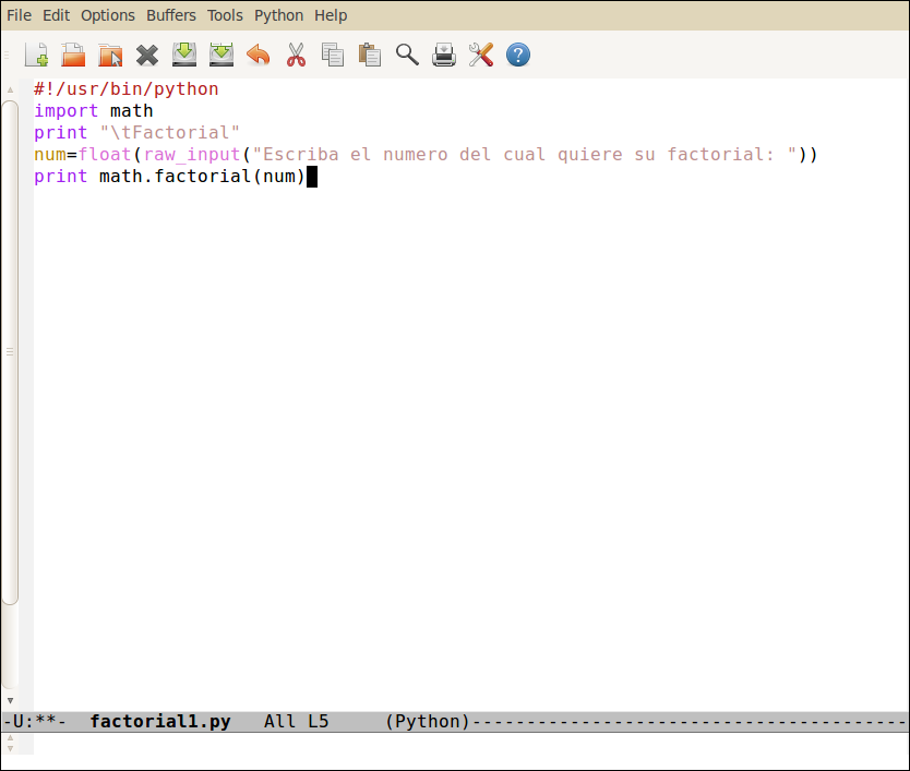 Daniela González - Programación: Factorial en Python