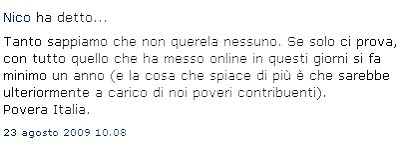 Nico scrive sul blog di Simone Angioni...