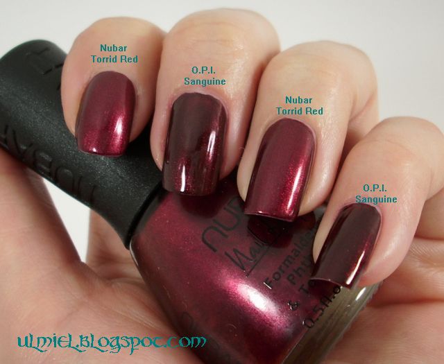 Did someone say nail polish?: Comparison: Nubar Torrid Red vs. O.P.I ...