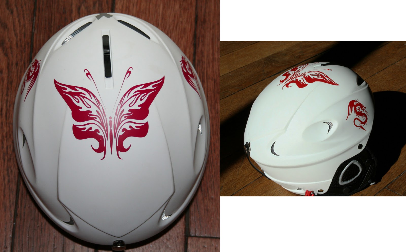 Misscreas Décoration du casque de ski de Quentin