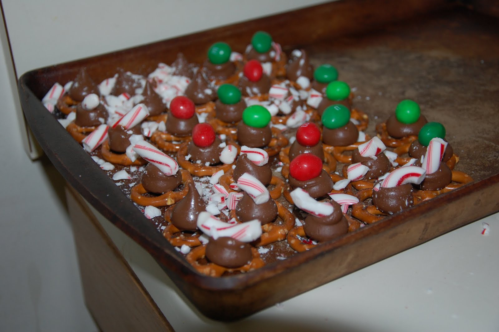 Troop Petrie Pretzels+kisses+m&m's=YUMMY!