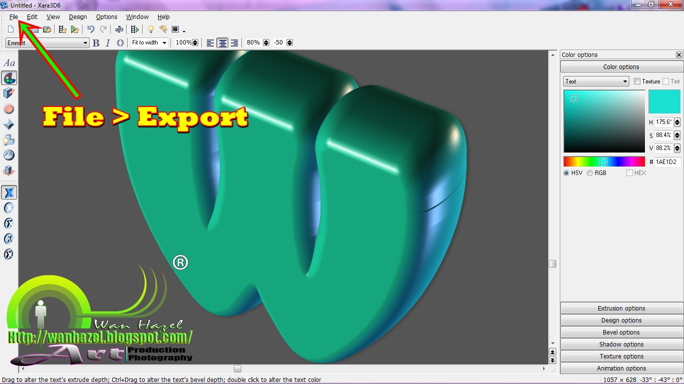Wadah Madrasah Pengalaman: Tutorial cara guna Xara 3D_Tutorial 3D Text