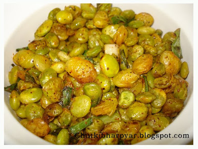 Shubha's Kitchen - Chutki Bhar Pyar: Lima bean stir fry
