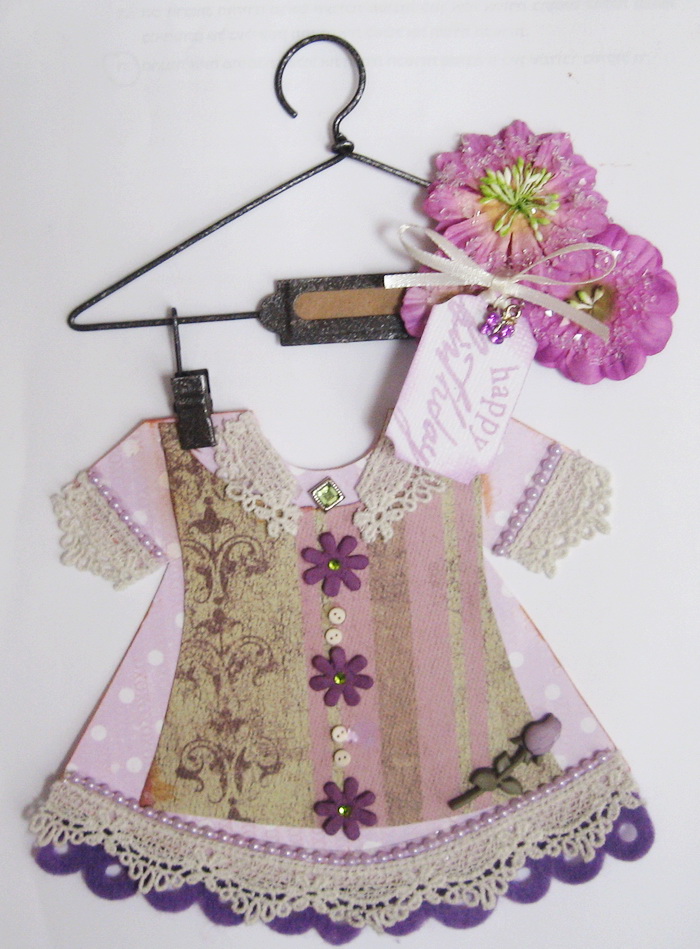 IRIT SHALOM- Craft addict : Girl dress card