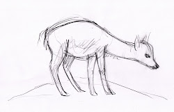 deer drawing down draw easy lying drawings kind person march paintingvalley