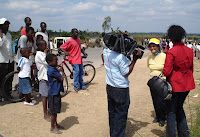Fay Chung interviewed by ZBC at a rally in Epworth