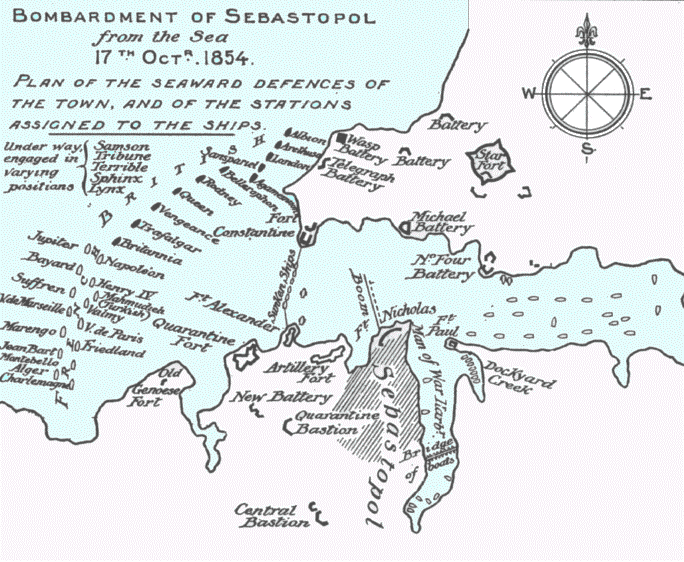 Ship Dispositions Before the Bombardment of Sebastopol