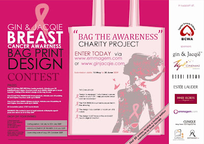 gin  Jacqie Breast Cancer Awareness Bag Print Design Contest 2009