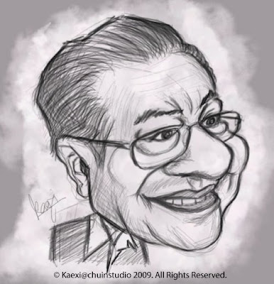 Kaericature - art by kaexi: 敦马, Dr Sri Tun Mahathir Caricature