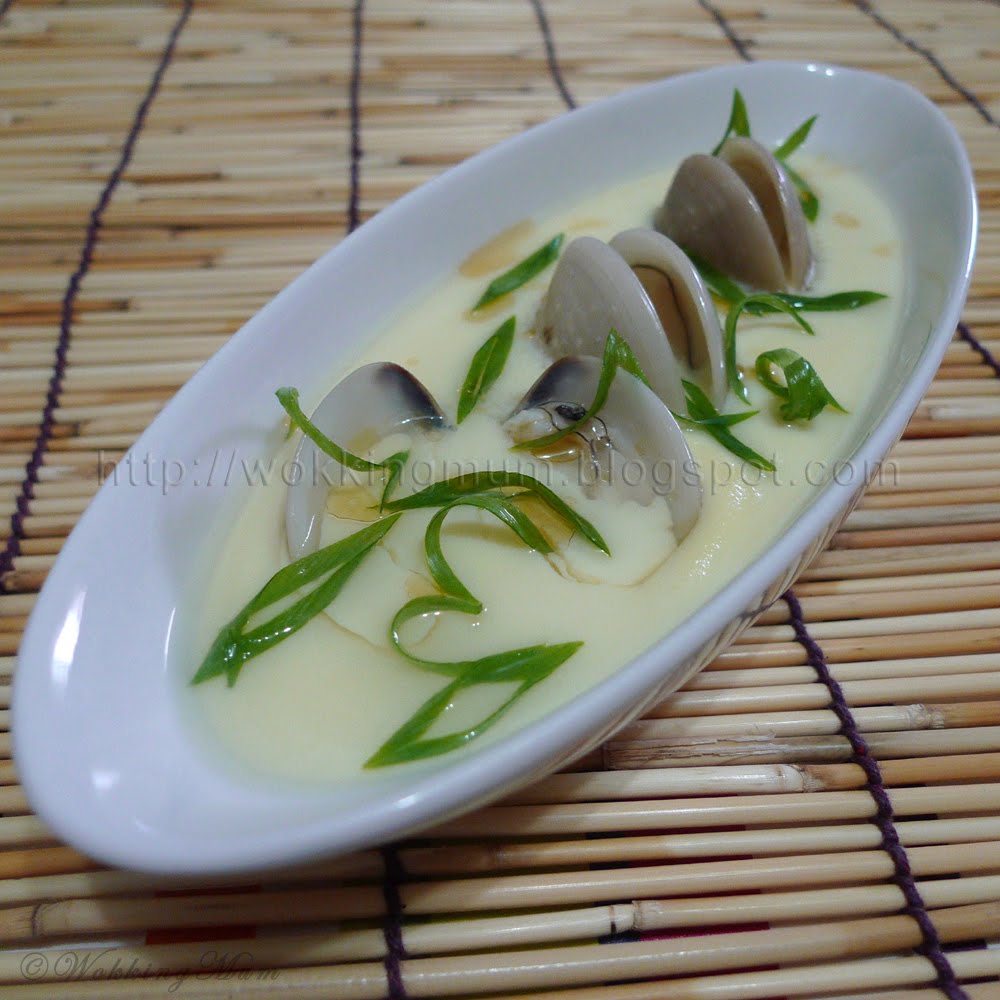 Let's get Wokking! Steamed Egg Custard with Clams 蛤蜊蒸蛋 Singapore