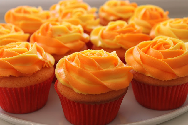 orange cupcakes @createdbydiane