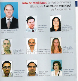 Candidatos PS à Eleição Assembleia Municipal de ALCÁCER DO SAL
