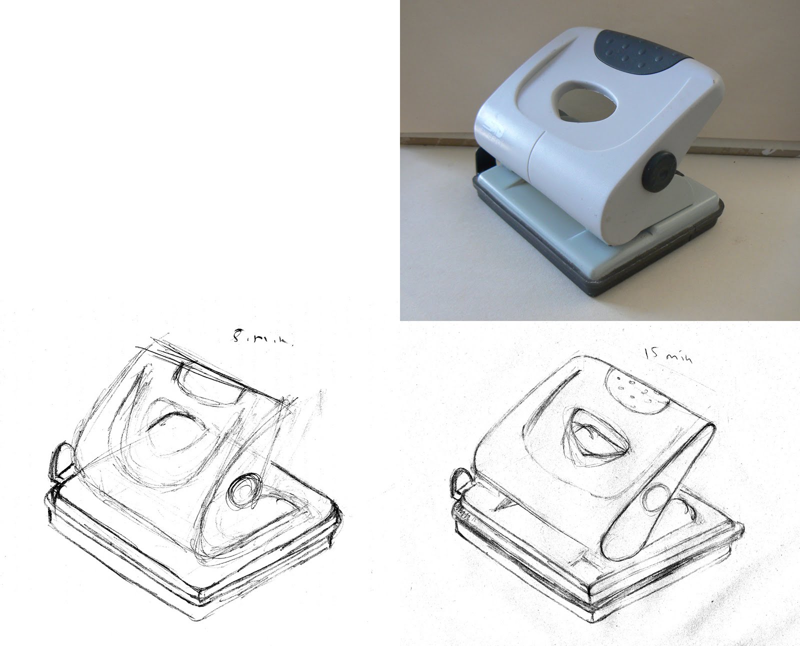 Weekly Doodles and tuts 5, 10 minutes hole puncher sketch