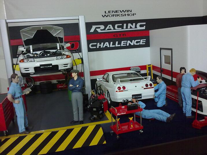 diecast collection Garage Diorama