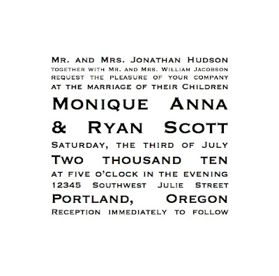  wedding invitations some extra pizzaz Try using a fun font