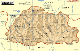 Map of Bhutan I